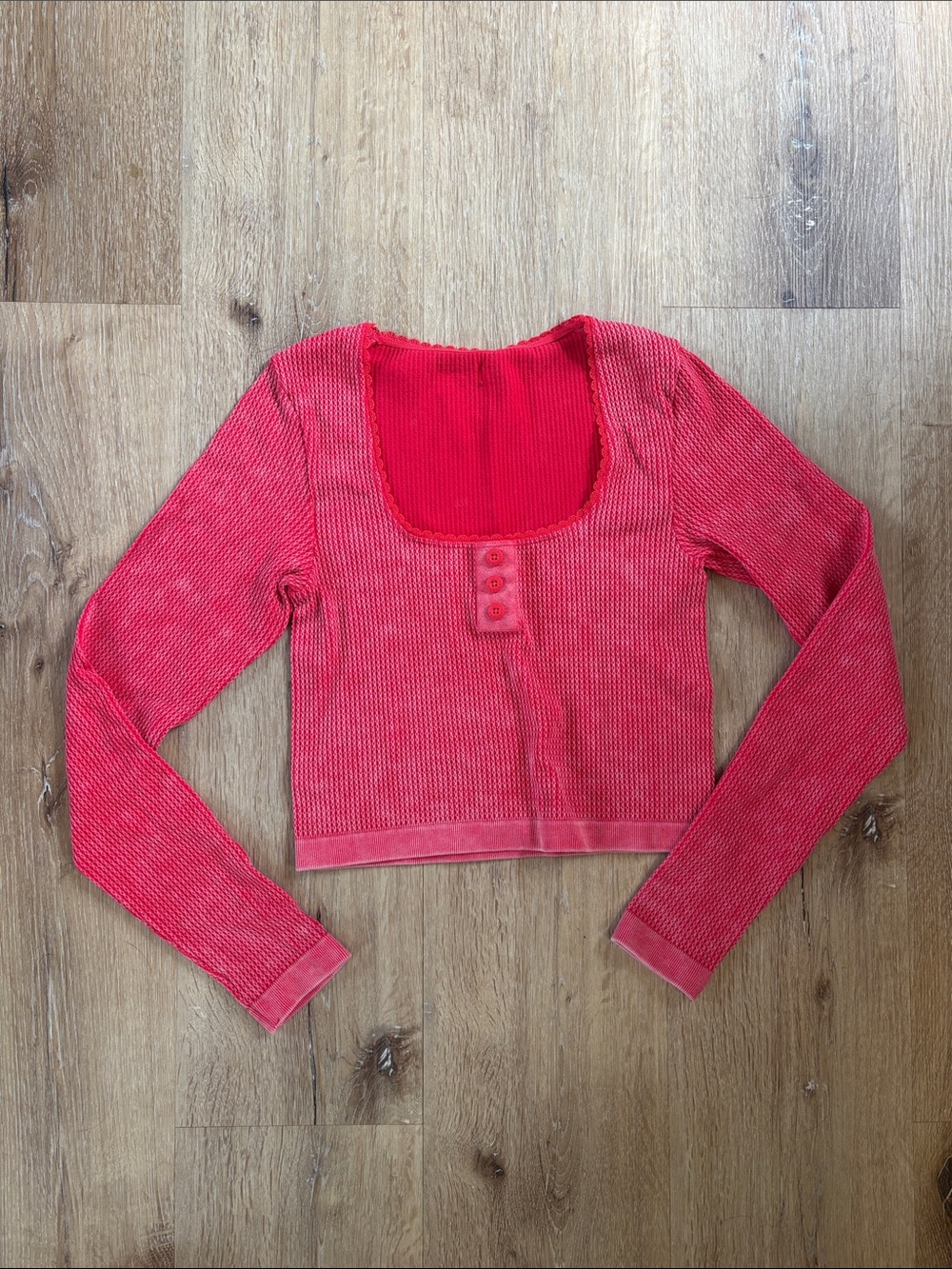 Fabletics Women's Red Ribbed 3-Piece Matching Set - Picture 4 of 11